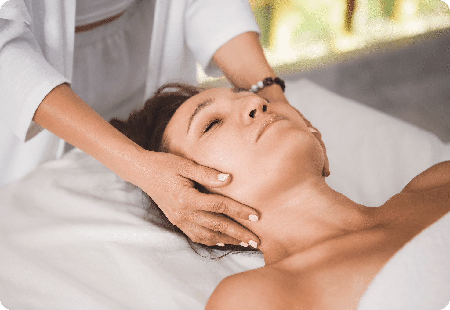 Spa treatment with gentle touch