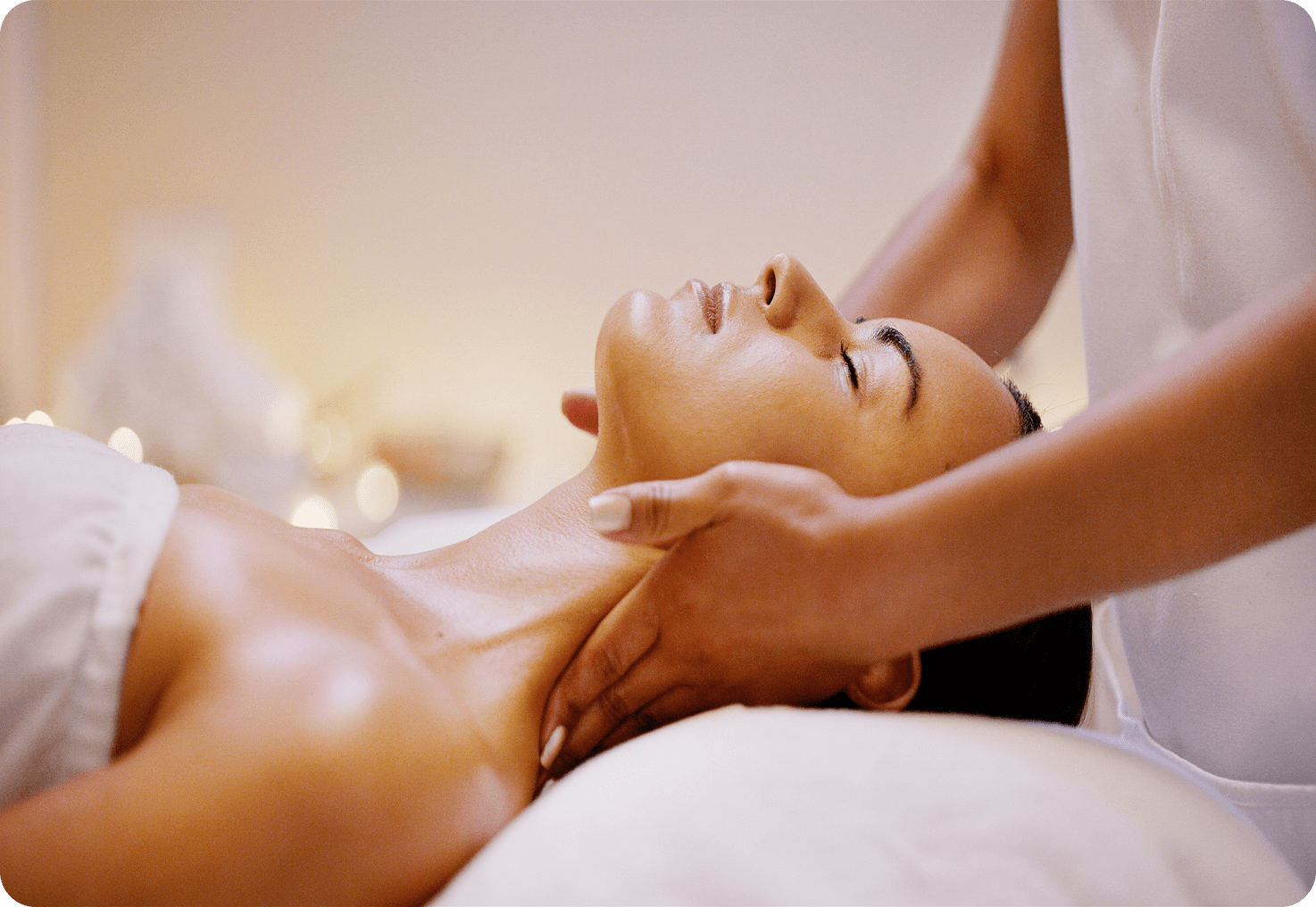 Relaxing spa treatment session