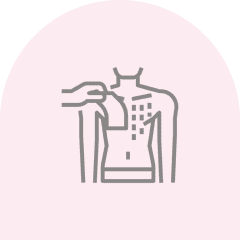 Illustration of acupuncture points on torso.